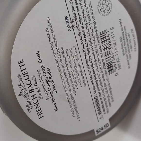 White Barn Accents White Barn French Baguette Candle Poshmark